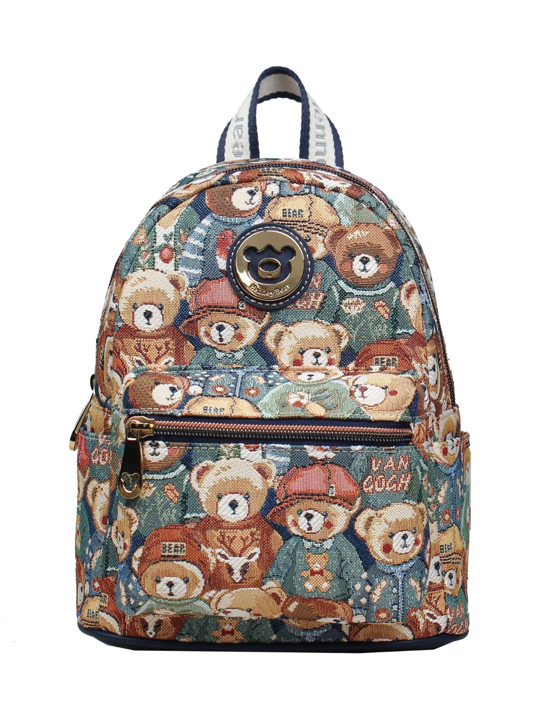 Green Bear Compact / Mini Travel Backpack