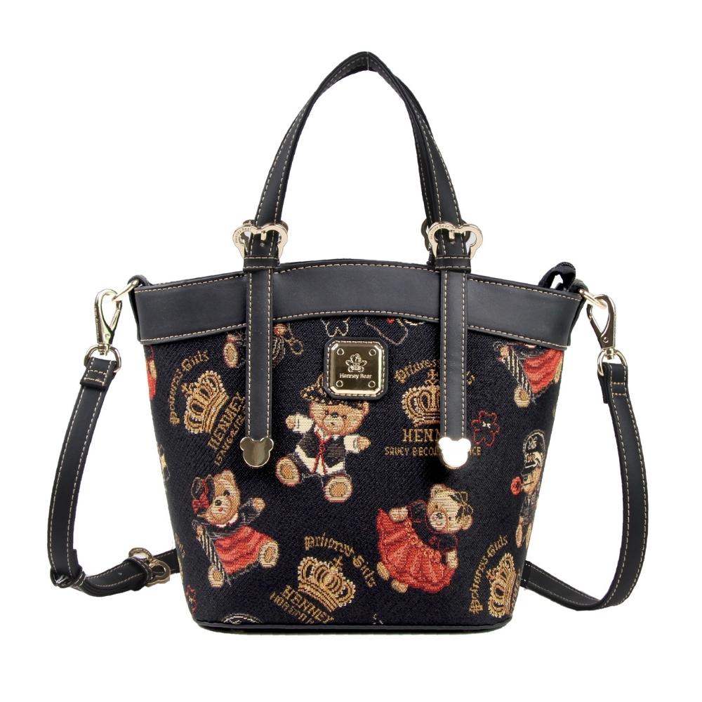 Crown Bear Bucket Bag-Medium Size