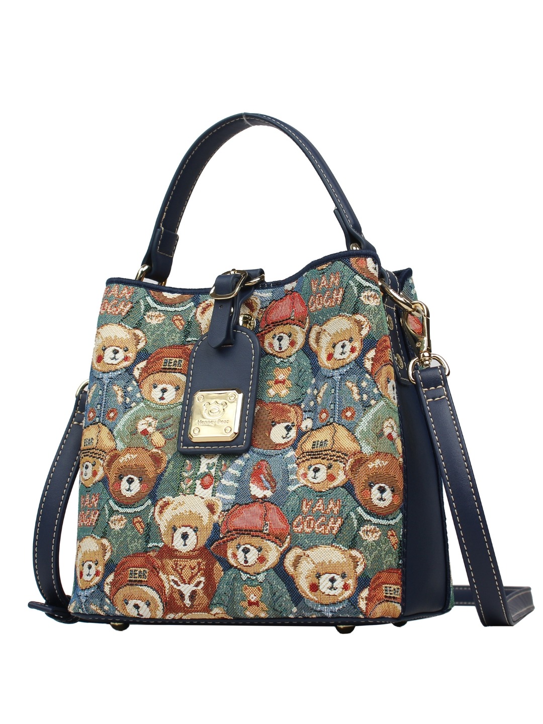 Green Bear Bucket Bag